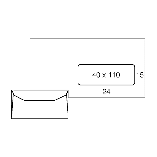 ENVELOP SPEEDMAIL 114X162 WIT VENSTER RECHTS