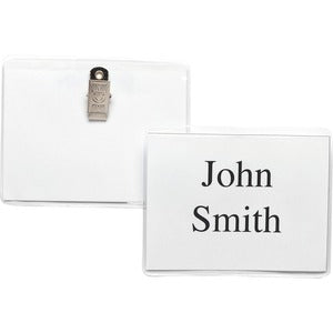 Business Source Clip Holder Style Badge Kit - 2.3" x 3.5" x -Clear UNIT 1X