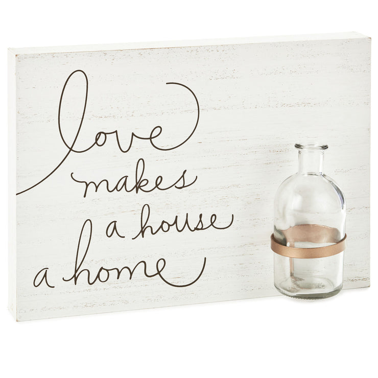 DECORATIVE SIGN W/GLASS BOTTLE
