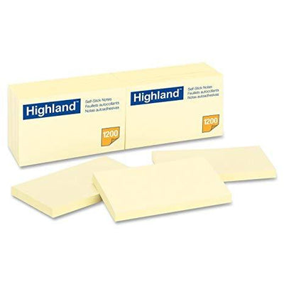 Highland Self Stick Notes 3"X5" 100 Notes