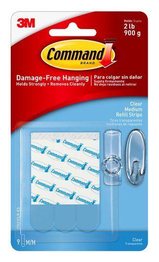 3M-scotch 17021 command medium clear refill strip