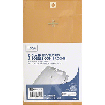 MEAD CLASP ENVELOPE 6X9 5 PIECE