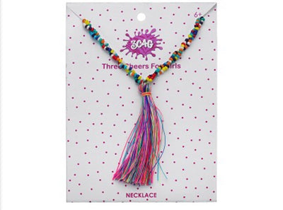 NECKLACE BEAD TASSEL MULTICOLOR