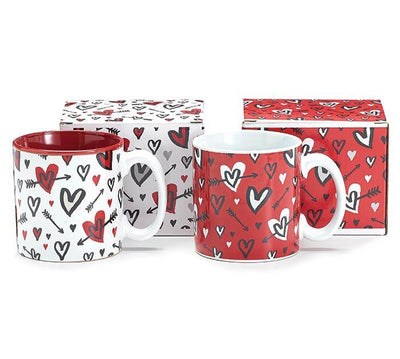 Valentine Hearts and Arrows Mug Asst