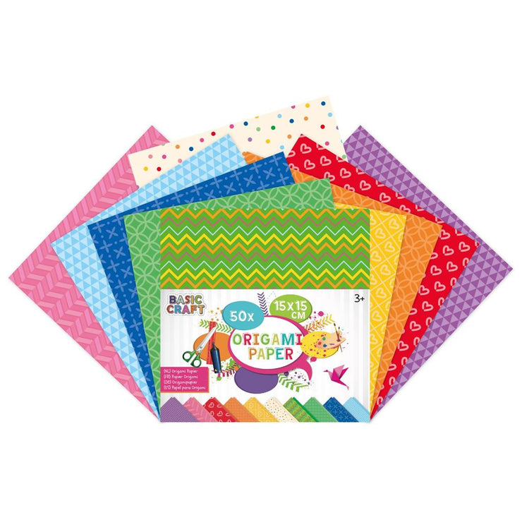 ORIGAMI PAPIER 15X15CM  50ST