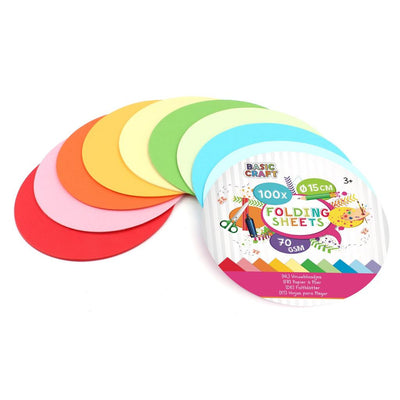 VOUWBLAADJES ROND 15CM  100ST