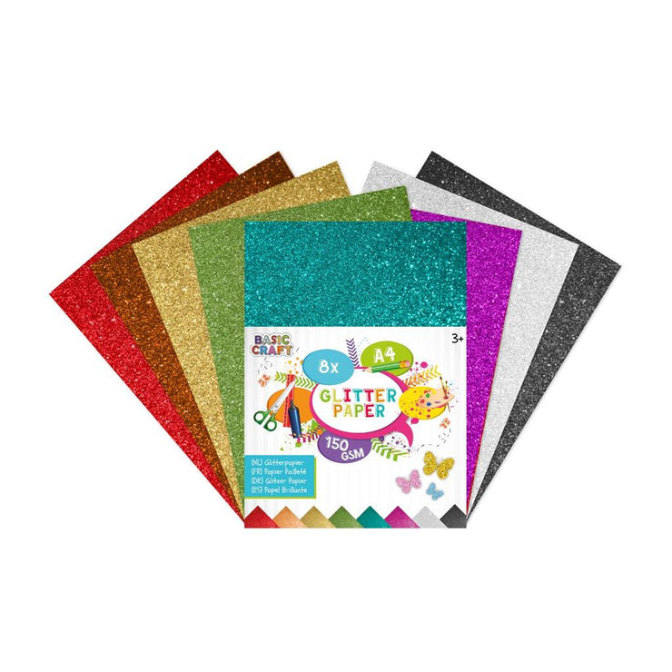 GLITTERPAPIER A4  10ST