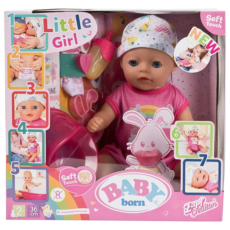 BABY BORN SOFT TOUCH LITTLE GIRL 36CM