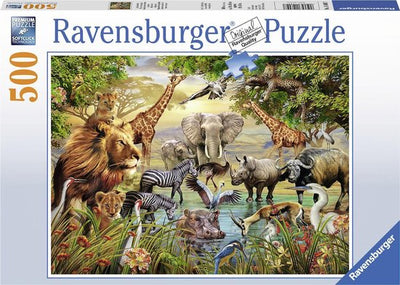 PUZZEL DIEREN DRINKPLAATS 500ST