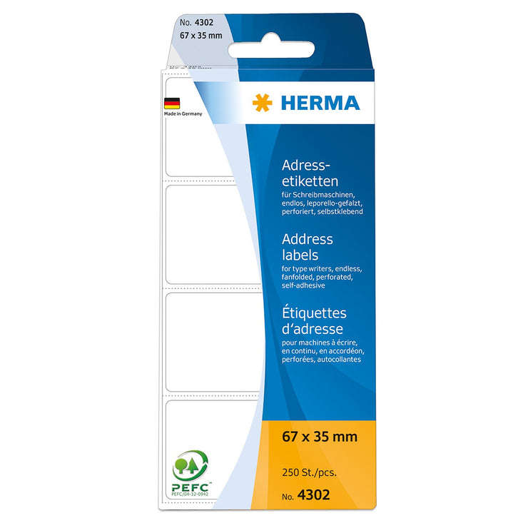 Herma adreslabels 67X35 set/250
