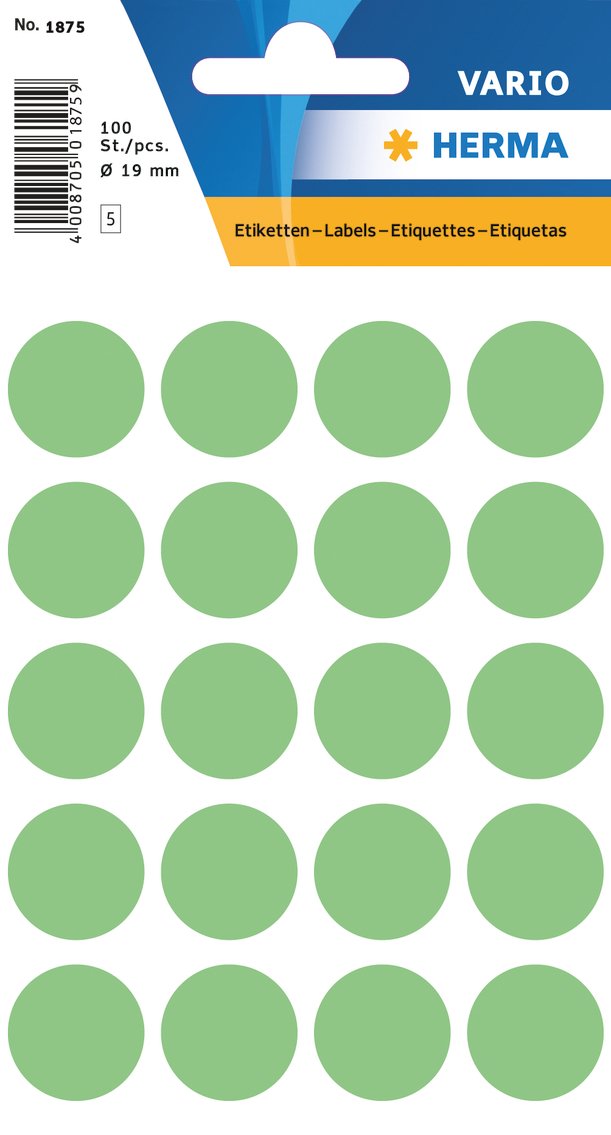 Herma sticker vario dots green