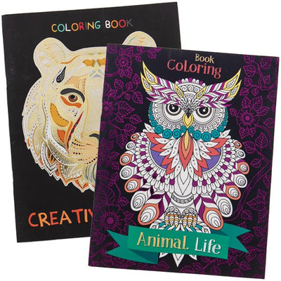 ADULT COLORING BOOK ANIMALS ASST