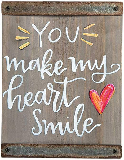 Block Sign Make My Heart Smile