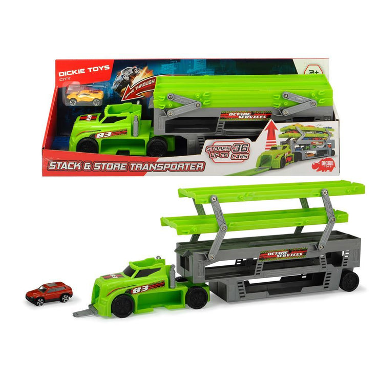 Dickie Toy City Stack & Store Transporter Green