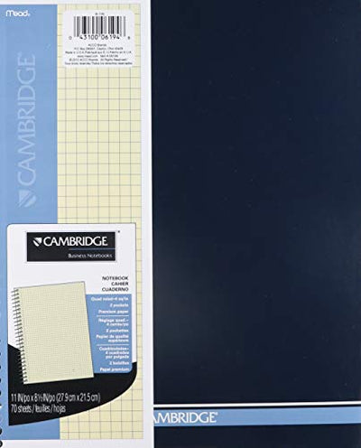 MEAD CAMBRIDGE WIRED NOTEBOOK, 11x 8.5