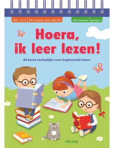 HOERA, IK LEER LEZEN ! - GROEP 3- 1STE LEERJAAR 80 korte verhaaltjes voor beginnende lezers