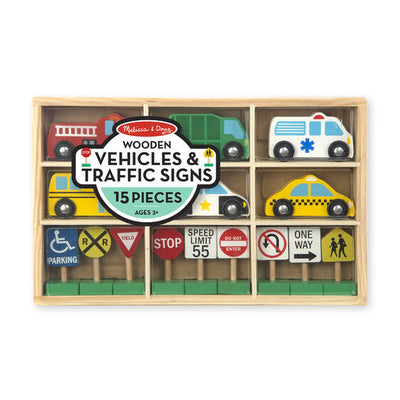 WOODEN VEHICLES & TRAFFIC SIGN