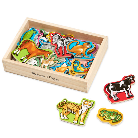 WOODEN ANIMAL MAGNETS