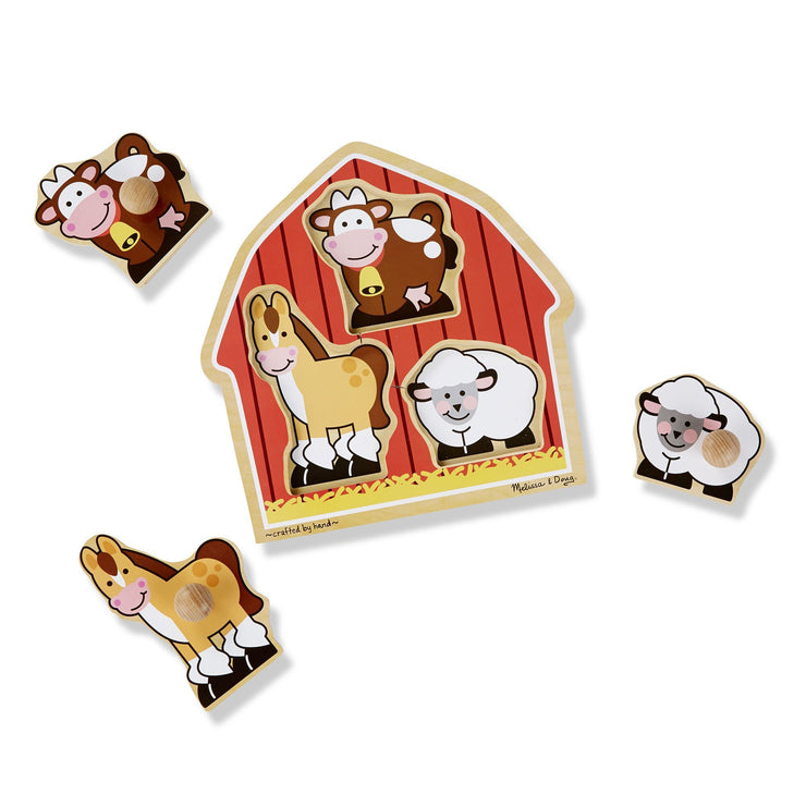 BARNYARD ANIMALS LG PEG PUZZLE