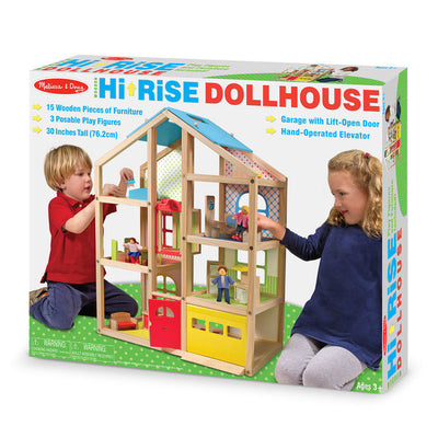 WOODEN HI-RISE DOLLHOUSE