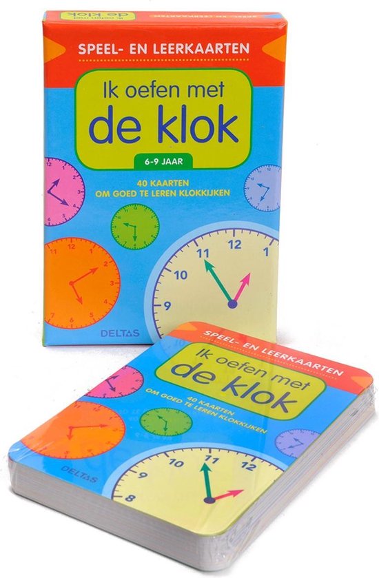 IK OEFEN MET DE KLOK  6-9 JAAR : 40 kaarten om goed te leren klokkijken