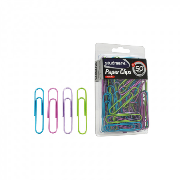 Studmark paperclips asst colors 50MM