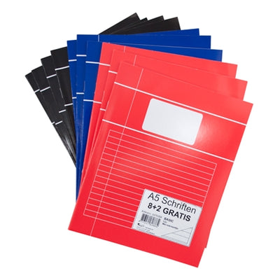 SCHRIFT A5 LIJN BASIC PACK 10