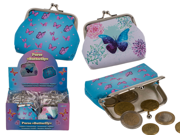 pvc purse butterfly assorted