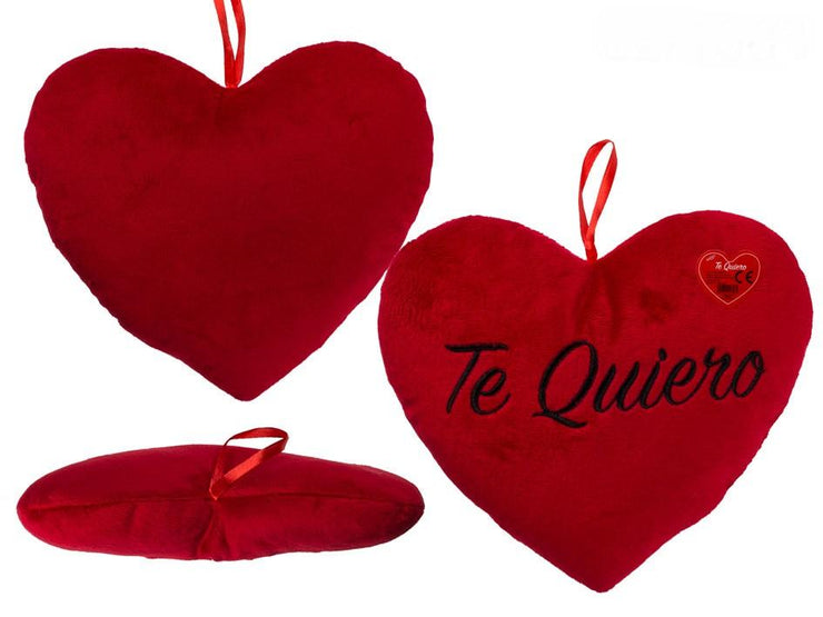 RED PLUSH HEART TE QUIERO 26CM