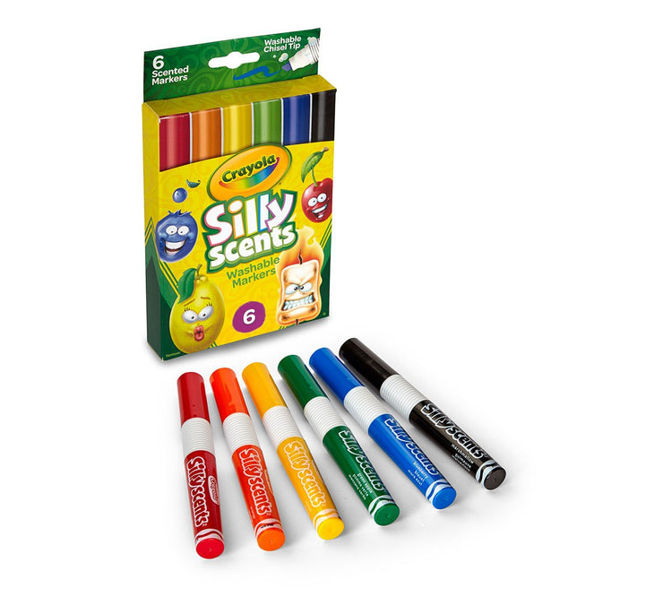 CRAYOLA SILLY SCENTS WASHABLE MARKERS  6 UNITS