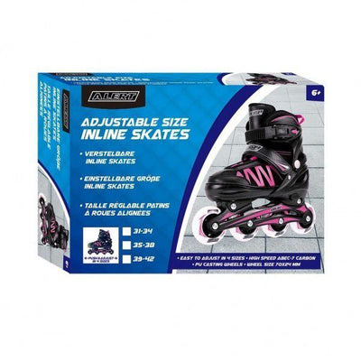 Alert Adjustable Size Inline Skates 39-42 Pink