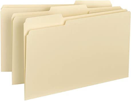 MANILA FILE FOLDER LEGAL 1/3 CUT TAB PK/10 UNITS