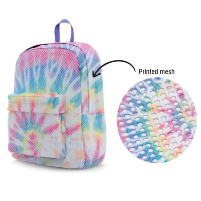 RAINBOW TIE DYE MESH BACKPACK