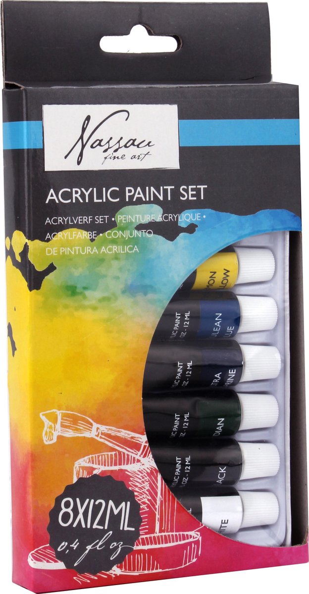 NASSAU FINE ART ACR PAINT SET8