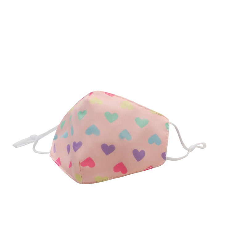 PASTEL HEART PRINTED FACE MASK