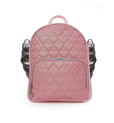 HEART QUILTED WINGED MINI BACKPACK