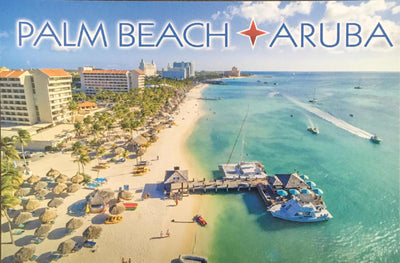 POST CARD PALM BEACH ARUBA AIR