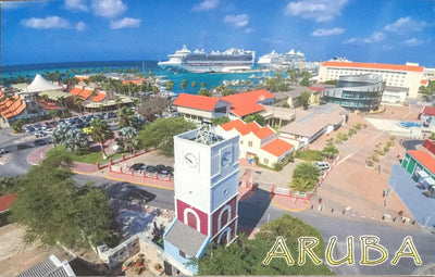 POST CARD AIREAL WILLEM III TOREN ORANJESTAD