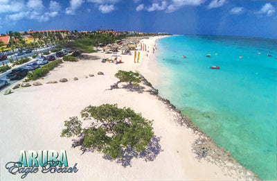 POST CARD AIREAL FOFOTI EAGLE BEACH