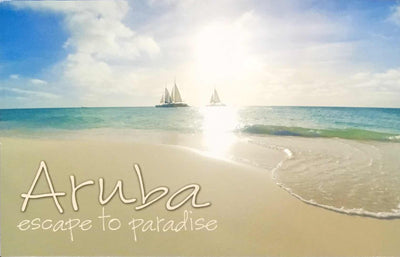 POST CARD SAIL BOAT/BEACH ESCAPE 2