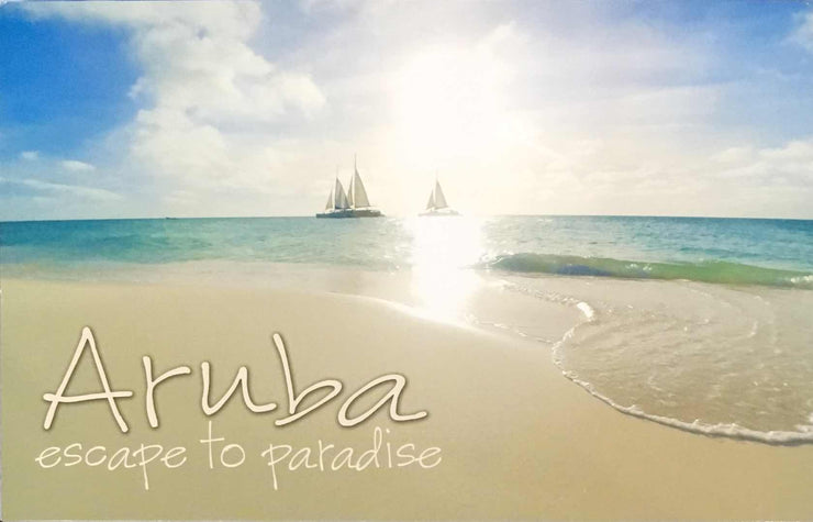 POST CARD SAIL BOAT/BEACH ESCAPE 2