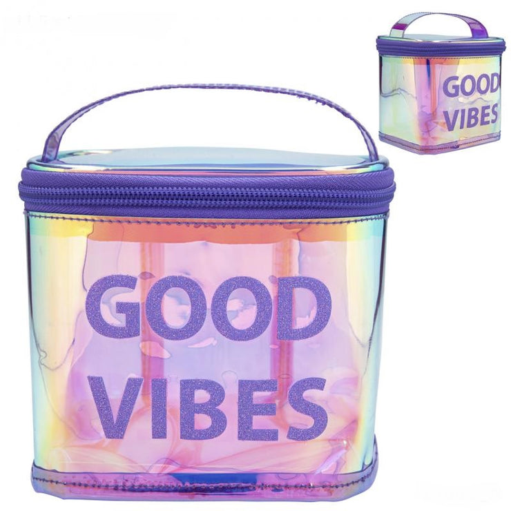 TOPMODEL BEAUTY BAG HOLOGRAM GOOD VIBES PAARS