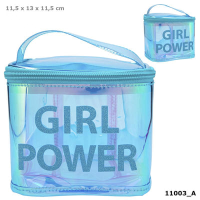 TOPMODEL BEAUTY BAG HOLOGRAM GIRL POWER TURQUOISE