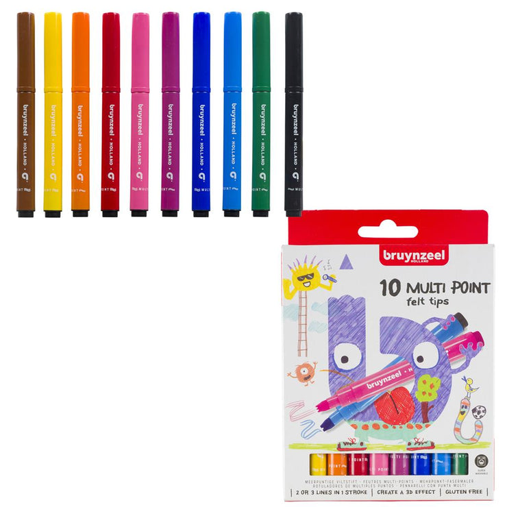 BRUYNZEEL KIDS ZIG ZAG VILTSTIFTEN SET /10