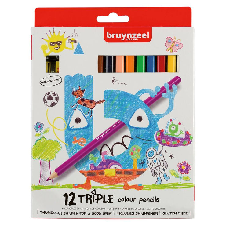 BRUYNZEEL KLEURPOTLODEN TRIPLE 12ST