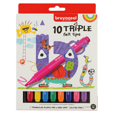 BRUYNZEEL VILTSTIFTEN TRIPLE 10ST