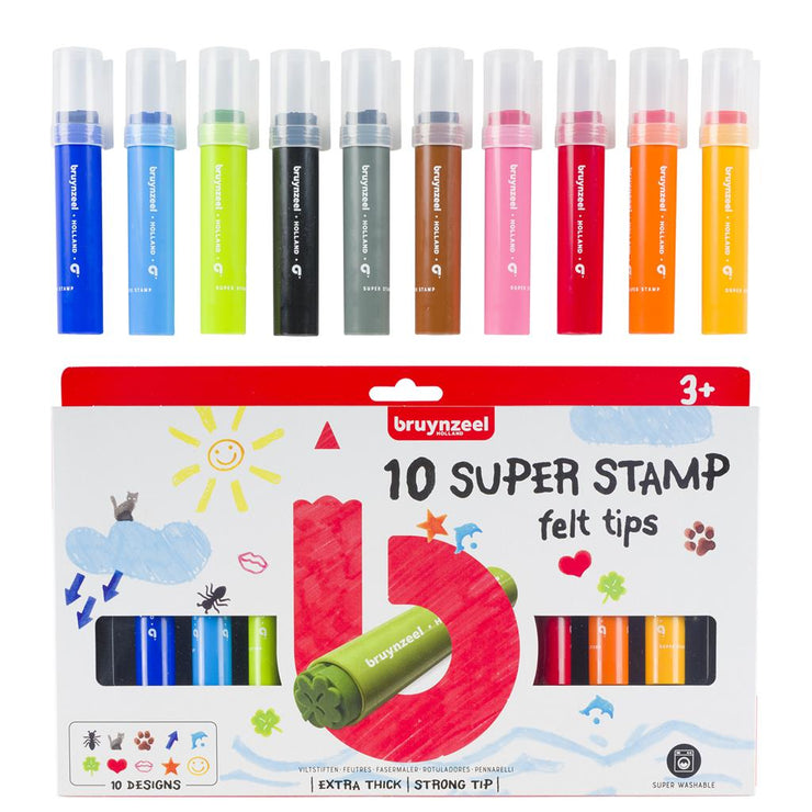 BRUYNZEEL KIDS MEGA STEMPELSTIFTEN SET /10