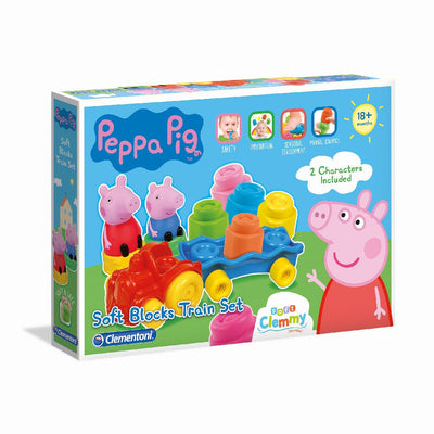 CLEMENTONI PEPPA PIG SOFT BLOCK TRAIN SET