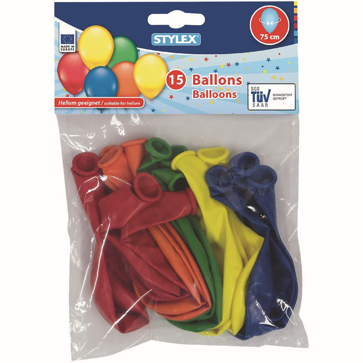 HELIUM BALLONNEN 75CM 15ST