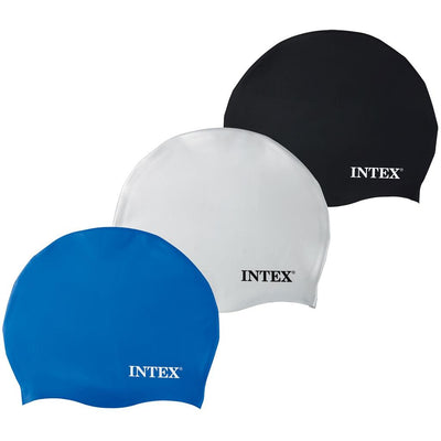 INTEX SILICONE SWIM CAP 3 ASSORTED